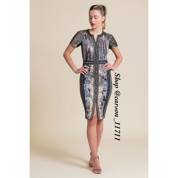 🦄RARE Byron Lars Titanium Tango Sheath Dress